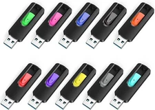 Kootion 5/10pcs USB 2.0 Retractable USB Flash Drive Memory Stick 1GB 2GB 4GB 8GB