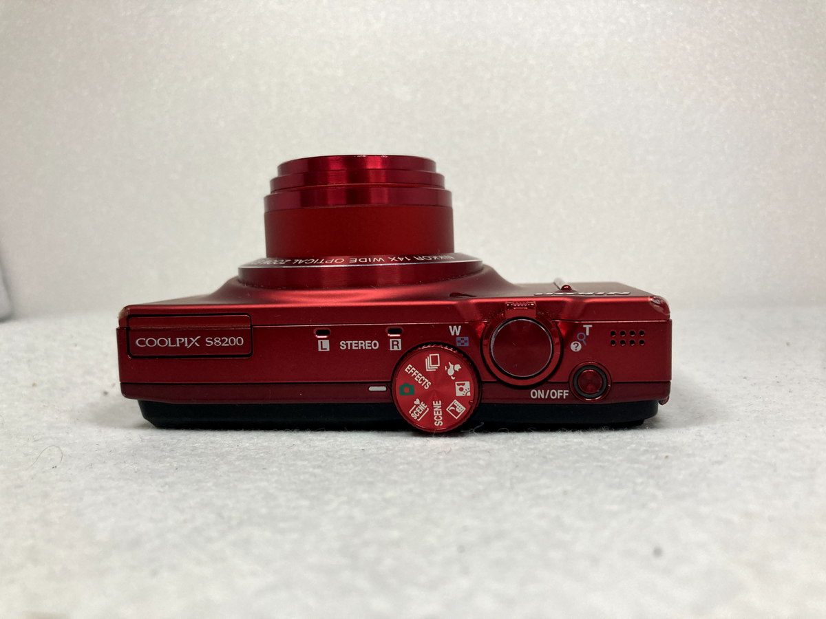 Nikon COOLPIX S8200 RED Digital Camera 16.1MP 14x Optical Zoom 