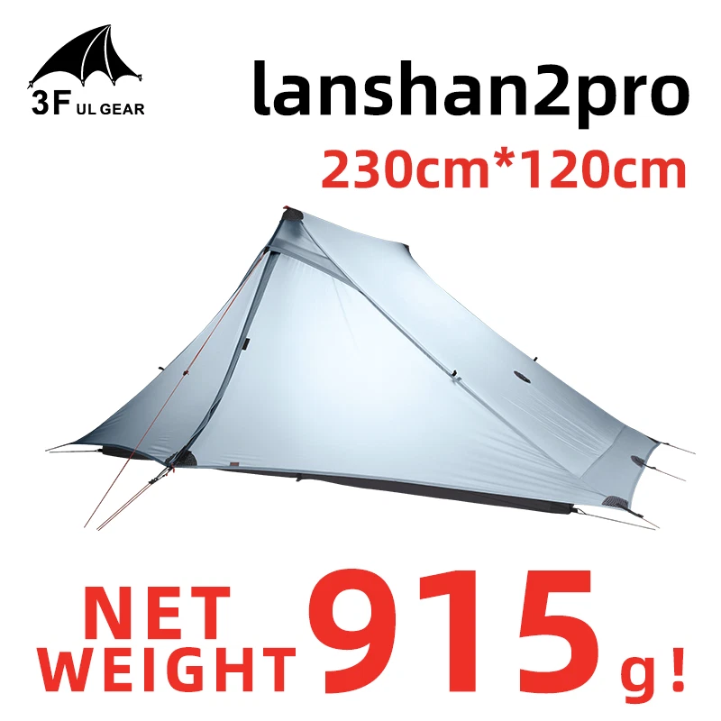 3F UL Gear Lanshan 2 Pro Camping Tent 2-person 20D Backpacking Hiking Trekking