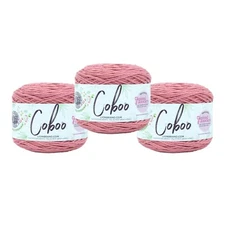 (3 Pack) Lion Brand Yarn 835-135A Coboo Yarn, Terracotta