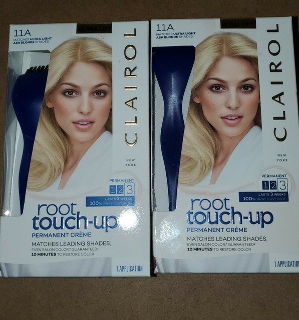 2 Pack Clairol Root Touch Up 11A Ultra Light Ash Blonde Permanent Creme