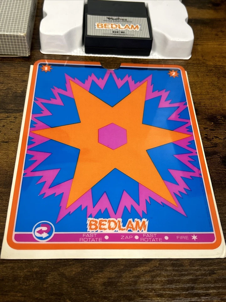 Bedlam (Vectrex) Complete CIB - Box, Cart, Overlay & Manual - Tested! Authentic! - Image 4 of 4