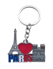 Schlüsselanhänger, Souvenir-Taschenschmuck aus Paris, Eiffelturm und Notre-Da...