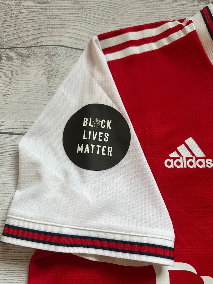 Arsenal 19/20 kitroom / match issue Home shirt - #14 Auba - size 8 (L) - BLM - Image 3 of 4