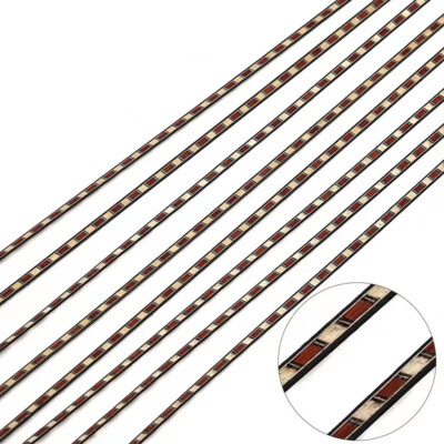 10 x Gitarrenrücken Dekorstreifen Bindung Purfling Inlay Gitarrenbauer 25'' (6...