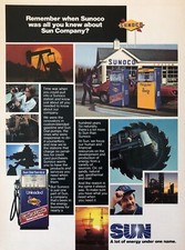 SUNOCO GAS STATIONS—SUN OIL COMPANY—VINTAGE 1983 MAGAZINE ADVERTISEMENT—PRINT AD