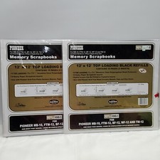 Pioneer Memory Book Black Refil Pages 12x12 Contains 10 Pages Per Pack Lot Of 2