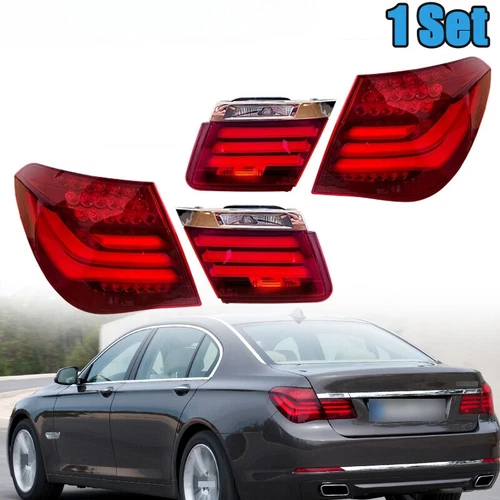 Paar Set Rücklicht für BMW 7er F01 F02 2007-2012 LED Rücklicht Rückbremsleuchte - Picture 4 of 19