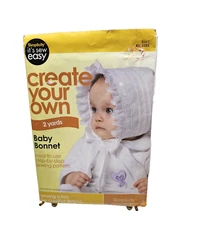Simplicity It's Sew Easy Create Your Own Baby Bonnet #9033840 Uncut FF