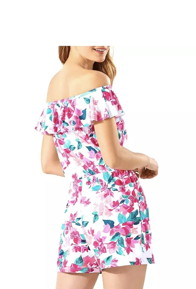 Tommy Bahama Buganvillea Fuera del Hombro Mameluco Encubrimiento Mujeres Talla Grande Nuevo con Etiquetas Foto 2 de 4