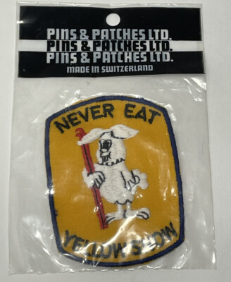 Don t eat yellow snow patch Vintage new in package made in Switzerland