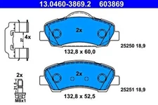ATE Disc Brake Pad Set For PEUGEOT 308 Sw 1610699280