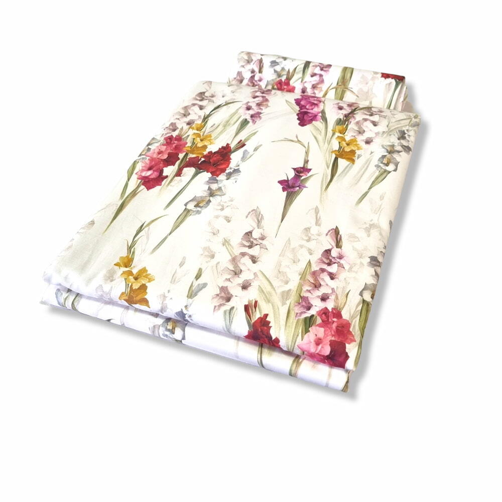 Duvet Cover Double Percale MIRABELLO Butterfly BIANCO-image