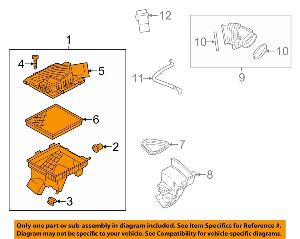 Conjunto de filtro de aire usado se adapta a: Cadillac Xts 2019 3,6 L California emisiones opt Foto 3 de 4