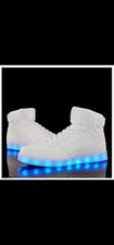 Hágalo usted mismo Unisex Zapatos Recargables con Luz LED, Moda Zapatillas LED de caña alta, Nuevos