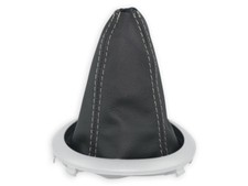 SCHALTMANSCHETTE FÜR SUZUKI SWIFT 2005-2010 SCHALTSACK NATURLEDER NAHT GRAU