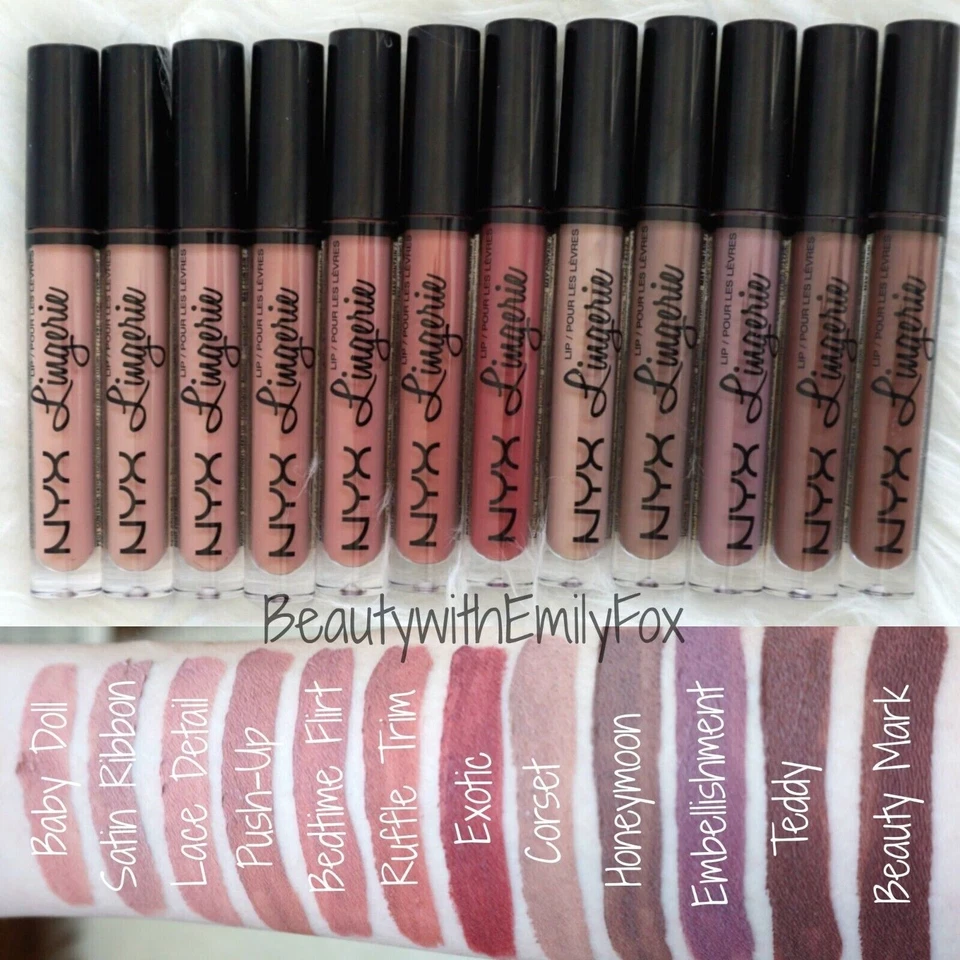 NYX COSMETIC PROFESSIONAL MAKEUP LIP LINGERIE MATTE LIQUID LIPSTICK .13oz CHOOSE - Image 3 of 3
