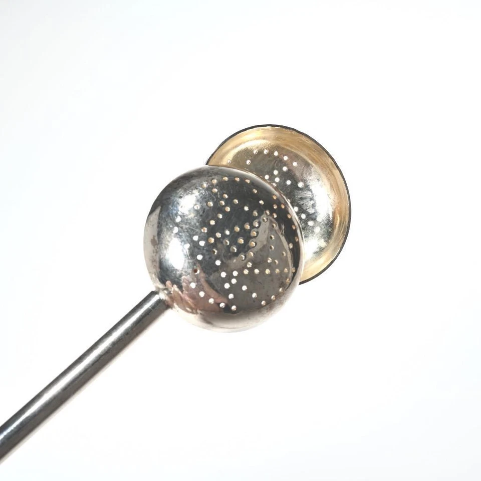 Tea Strainer Stirrer Sugar Sifting Spoon Infuser 4 piece Vintage and Antique Lot - Image 2 of 4