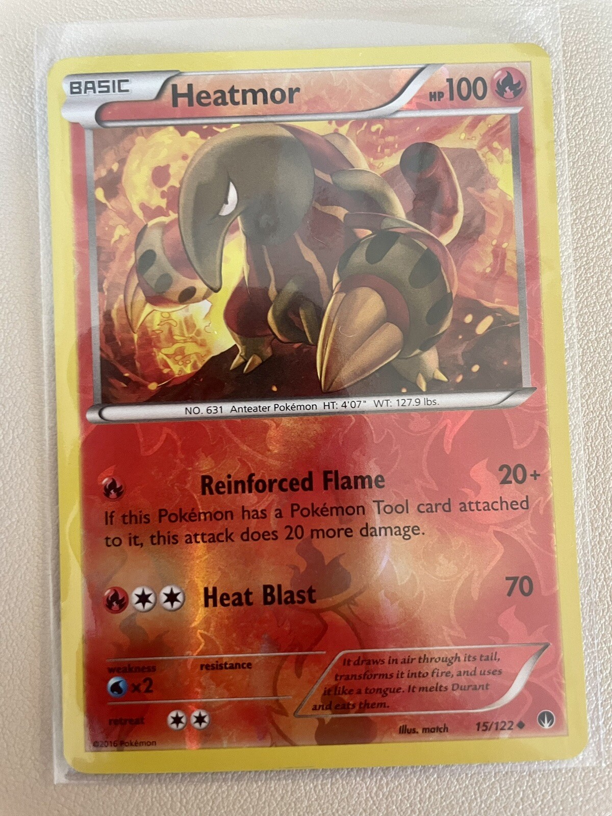 Pokemon Card - XY - BREAKpoint Heatmor 15/122 Reverse Holo - NM