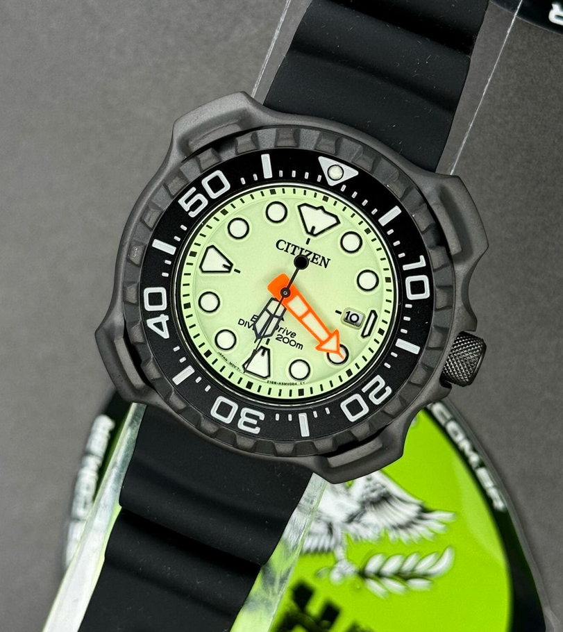 Citizen Titanium Promaster Green Dial Dive BN0227-25X Eco-Drive