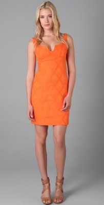 NWT Milly 'Lindy' Cantaloupe Cotton Jacquard Dress - US 2, AU 6-8 