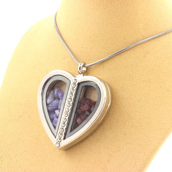 Collier tanzanite et rubis brut cœur, le bijou d'amour éternel