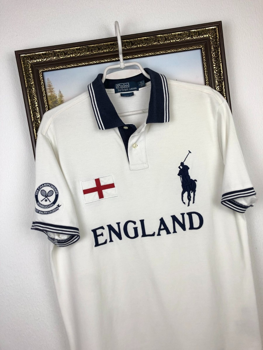 Polo Ralph Lauren England Great Britain White Polo Shirt Rugby