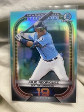 2021 Bowman Chrome Julio Rodriguez Bowman Scouts Top 100 Aqua Refractor /125