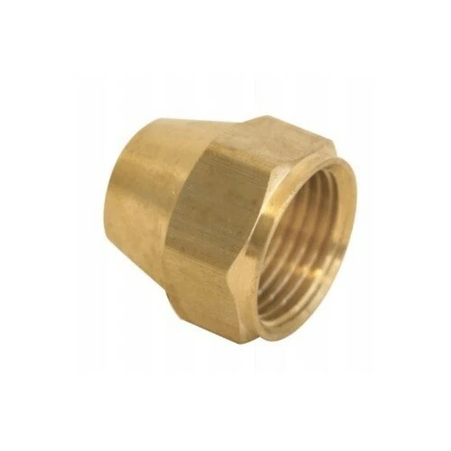 1/2" Brass Short Flare Nut - Pack of 10 - 45 Degree Flare Nut, Ships from USA