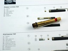 Ricambi spare parts MONTBLANC penna a sfera 164 meccanismo interno cappuccio