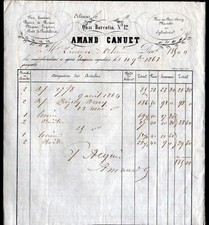 ORLEANS (45) FERRAILLEUR / METAUX "AMAND & CANUET" en 1863