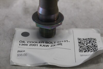 haru OIL COOLER BOLT 92151-1366 2001 KAW ZX-9R | eBay