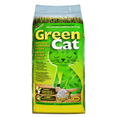 40 L Greencat Grain Klumpstreu Katzenstreu klumpend Best Öko-Plus Cats Grüne