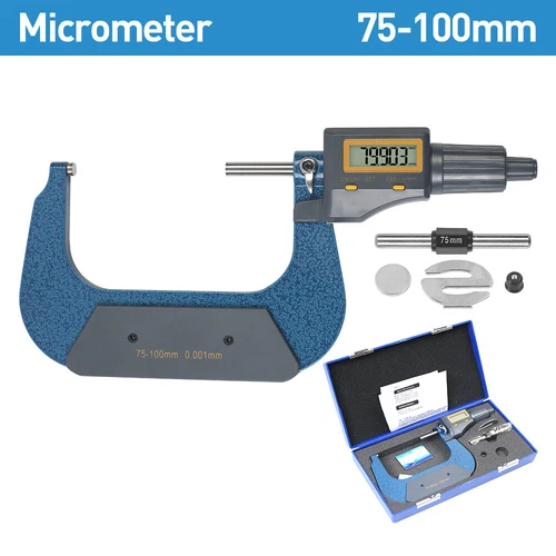 Micrometer Digital Micrometer 0-25/50/75/100 mm 0.001mm Electronic LCD Gauge - Picture 8 of 17