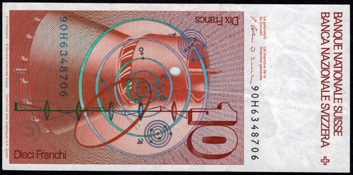 Switzerland 1976 Banknotes 10 Francs Swiss - Leonhard Euler - MF109947 ...
