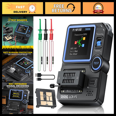 Transistor Tester LCR Meter - MOSFET, Diode, Capacitor, SMD Component Analyzer,