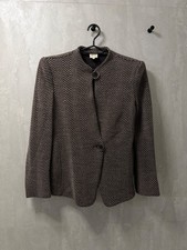 Wool vintage Armani collezioni herringbone blazer jacket size 42