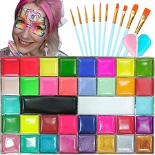 Body Paint Oil Palette,36 Colors Professional Flash Non Safe Artist Fancy Mak...
