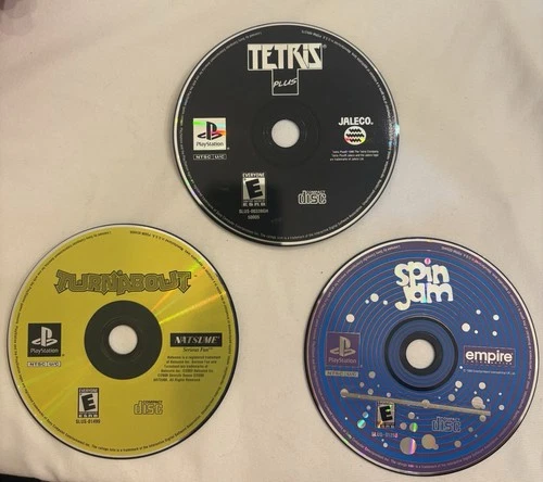 Ps1 Puzzle Games (Tetris Plus, Turnabout, Spin Jam)