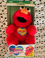 TYCO Sesame Street Elmo loves you Talking Plush w/ Sound Boxed Vintage 1997 nwt
