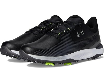 Under Armour Mens Size 8 UA HOVR Drive Fade Golf Shoes Spiked Cleats Black 