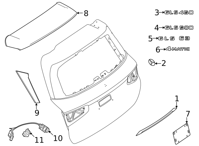 Genuine Mercedes-Benz Side Molding 167-790-19-00 | eBay