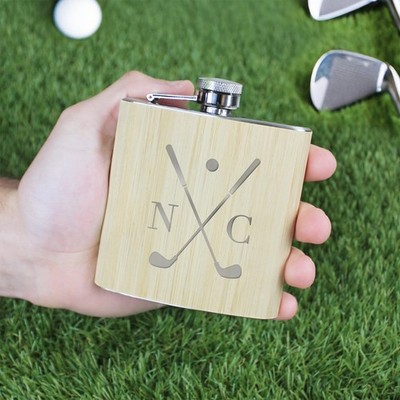 Golf Flachmann personalisiert Monogramm Golf Flachmann Golfliebhaber Geschenk Gastgeschenk
