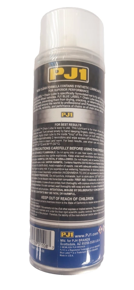 PJ1 BLUE LABEL CHAIN LUBE 5OZ SPRAY O-RING - Image 2 of 2