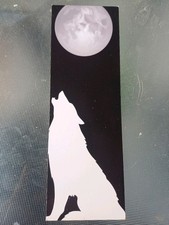 Bookmar Wolf Howling At Moon Original Design Cute Gift