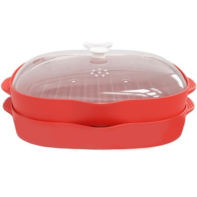 Microwave Bacon Cooker Tray, Splatter Lid, 2 Silicone Mats, Bacon Grill