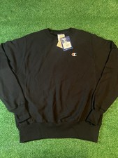 Champion Reverse Weave Men's Small Black Pullover Crewneck Sweatshirt