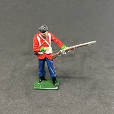 Tradition of London Zulu War British 24th Bareheaded Reaching for Cartridges