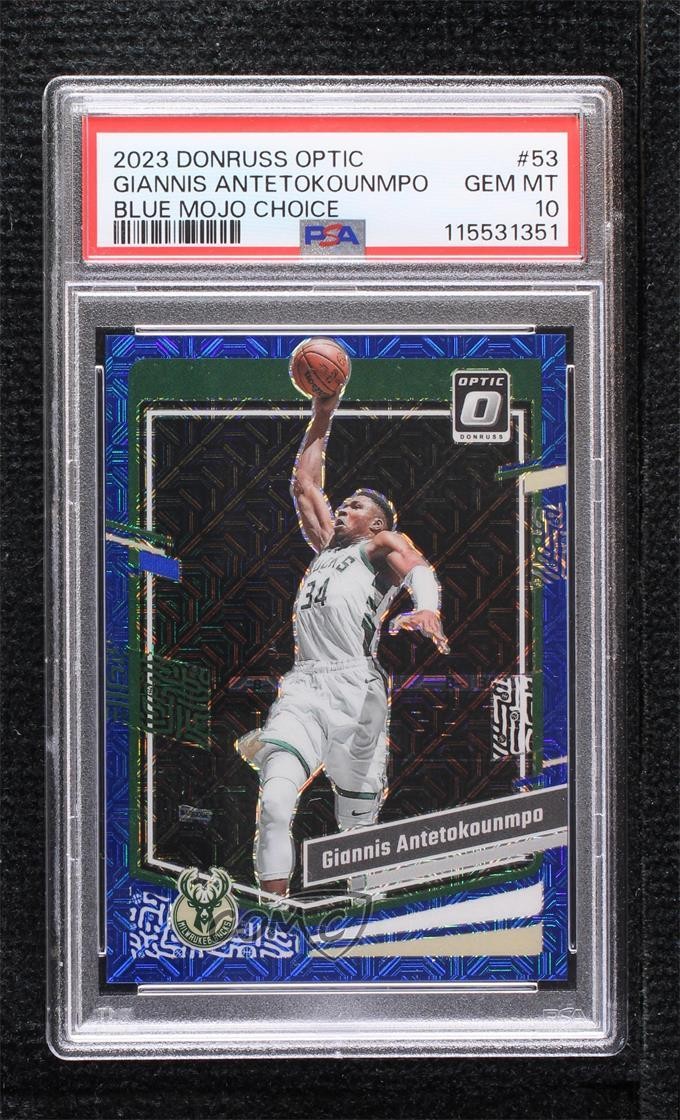 2023 Donruss Optic Choice Blue Mojo Prizm 23/24 Giannis Antetokounmpo #53 14t3