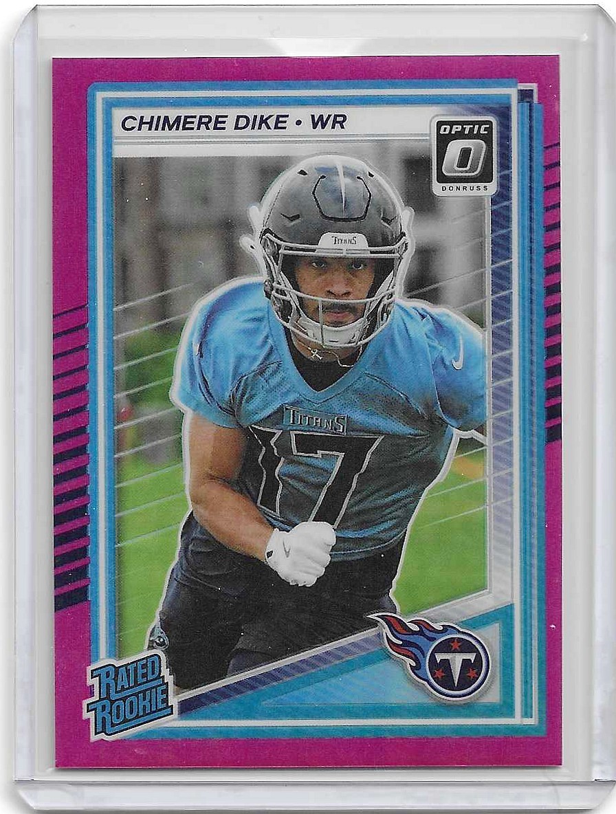 CHIMERE DIKE RC 2025 Panini Donruss Optic Pink Prizm #269 Rated Rookie Titans